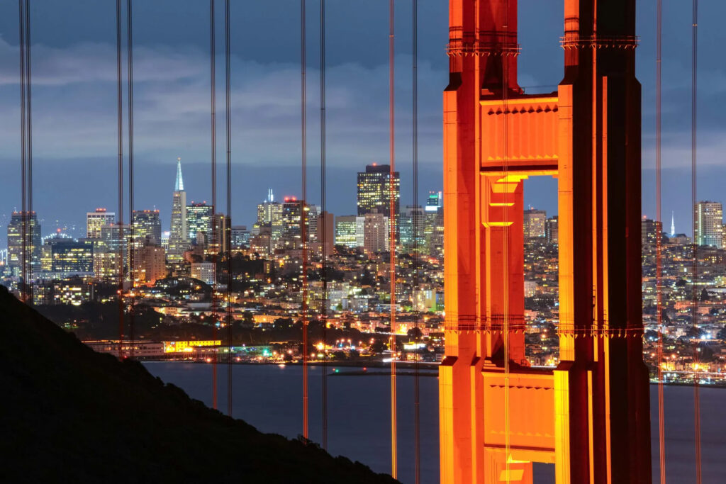 Famous golden gate bridge